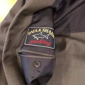 Paul and Shark Gray 100% pure wool suit